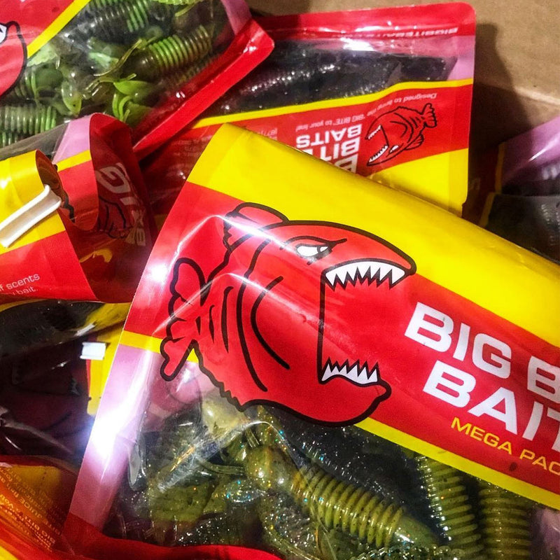 Big Bite Baits Bundle - 10 packs of assorted soft plastic lures - Cheap Tackle