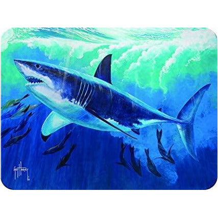 Guy Harvey Shark tempered glass cutting board - Cheap Tackle