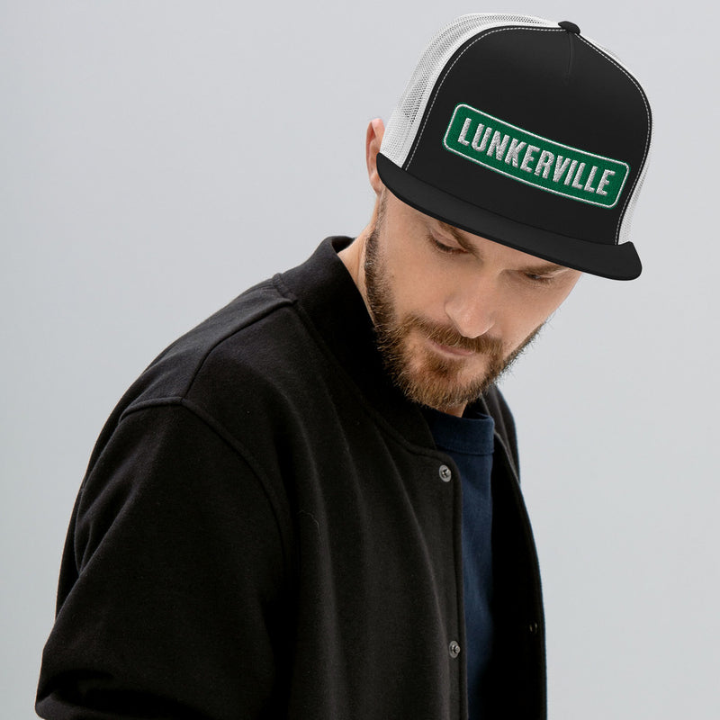 Lunkerville Yupoong Trucker Cap - Cheap Tackle Black/ White