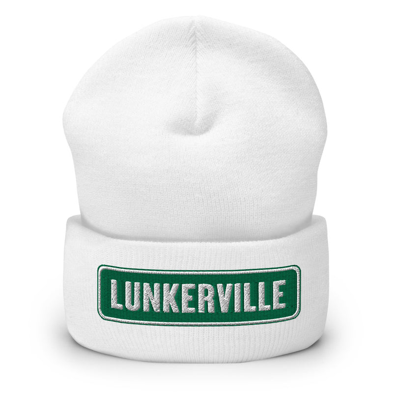 Lunkerville Cuffed Beanie - Cheap Tackle White