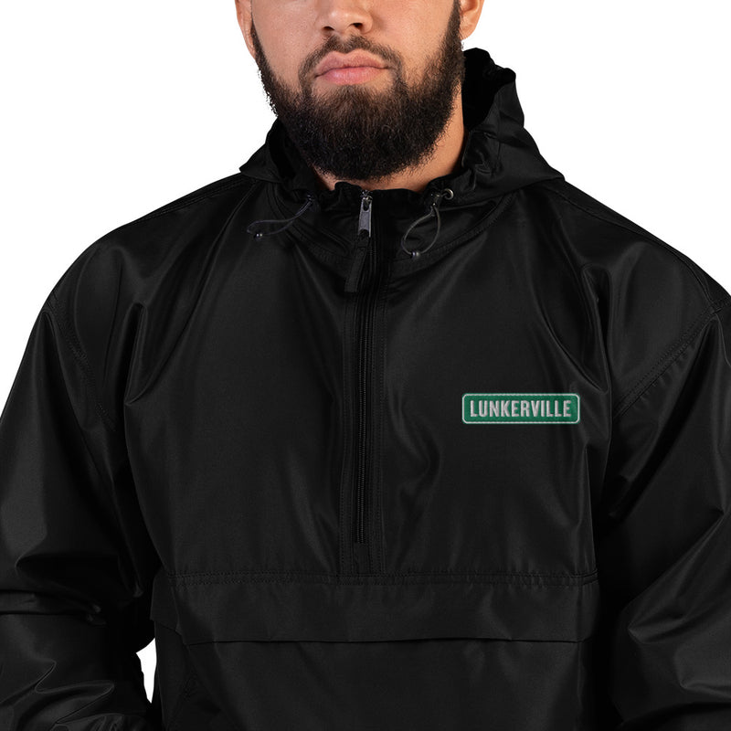 Lunkerville Embroidered Champion Packable Jacket - Cheap Tackle Black / S