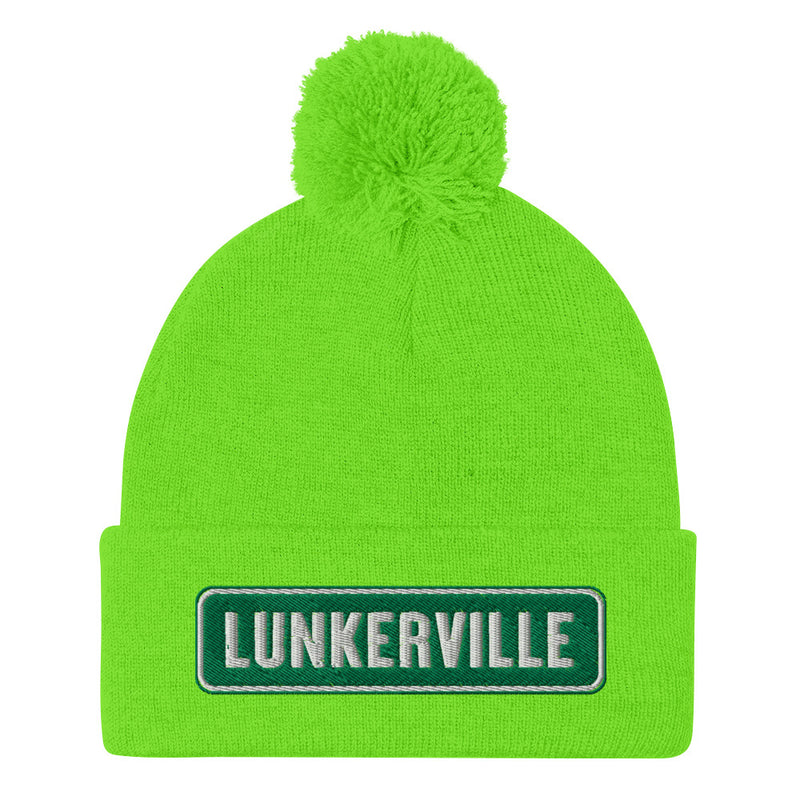 Lunkerville Pom-Pom Beanie - Cheap Tackle Neon Green