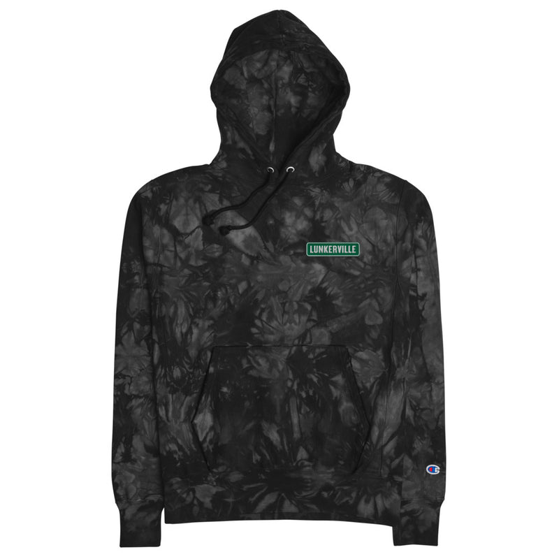 Lunkerville Unisex Champion tie-dye hoodie - Cheap Tackle Black / S