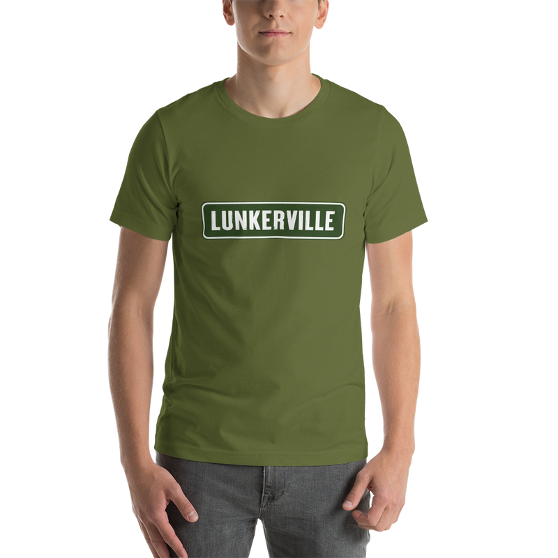 Lunkerville Short-Sleeve Unisex T-Shirt - Cheap Tackle Olive / 3XL