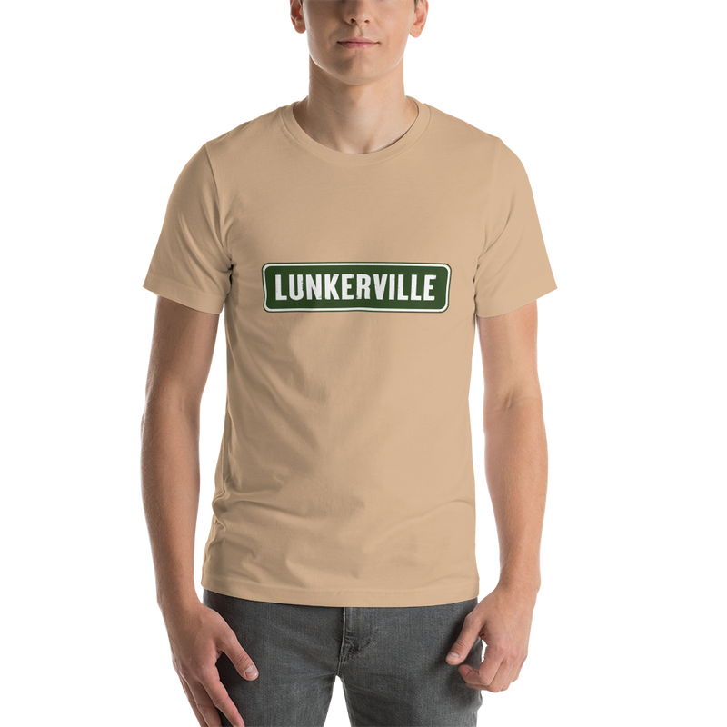Lunkerville Short-Sleeve Unisex T-Shirt - Cheap Tackle Tan / XS