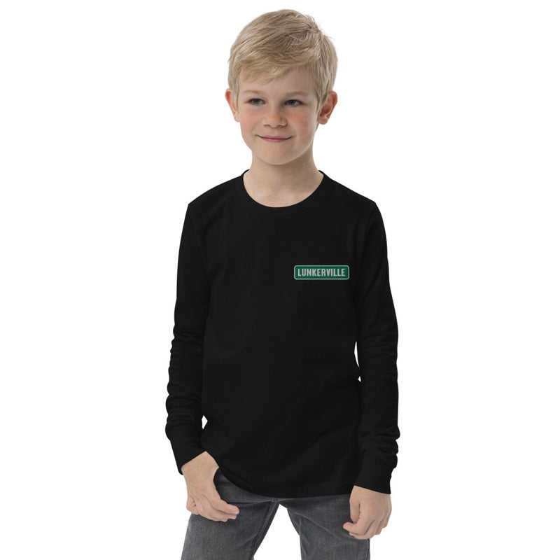 Lunkerville youth long sleeve tee - Cheap Tackle Black / S